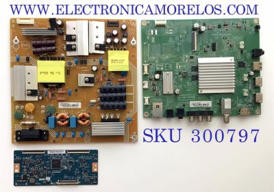 KIT DE TARJETAS PARA SMART TV INSIGNIA / MAIN XHCB01K008 / 715G8501-M0E-B00-005T / FUENTE PLTVGQ361XAS1 / 715G8095-P01-003-002S / GQ361XAS1 / 3670738 / T-CON 55.43T10.C03 / PANEL TPT430U3-QVN03.U REV:S0B0A / DISPLAY T430QVN03.0 / MODELO NS-43DR620NA